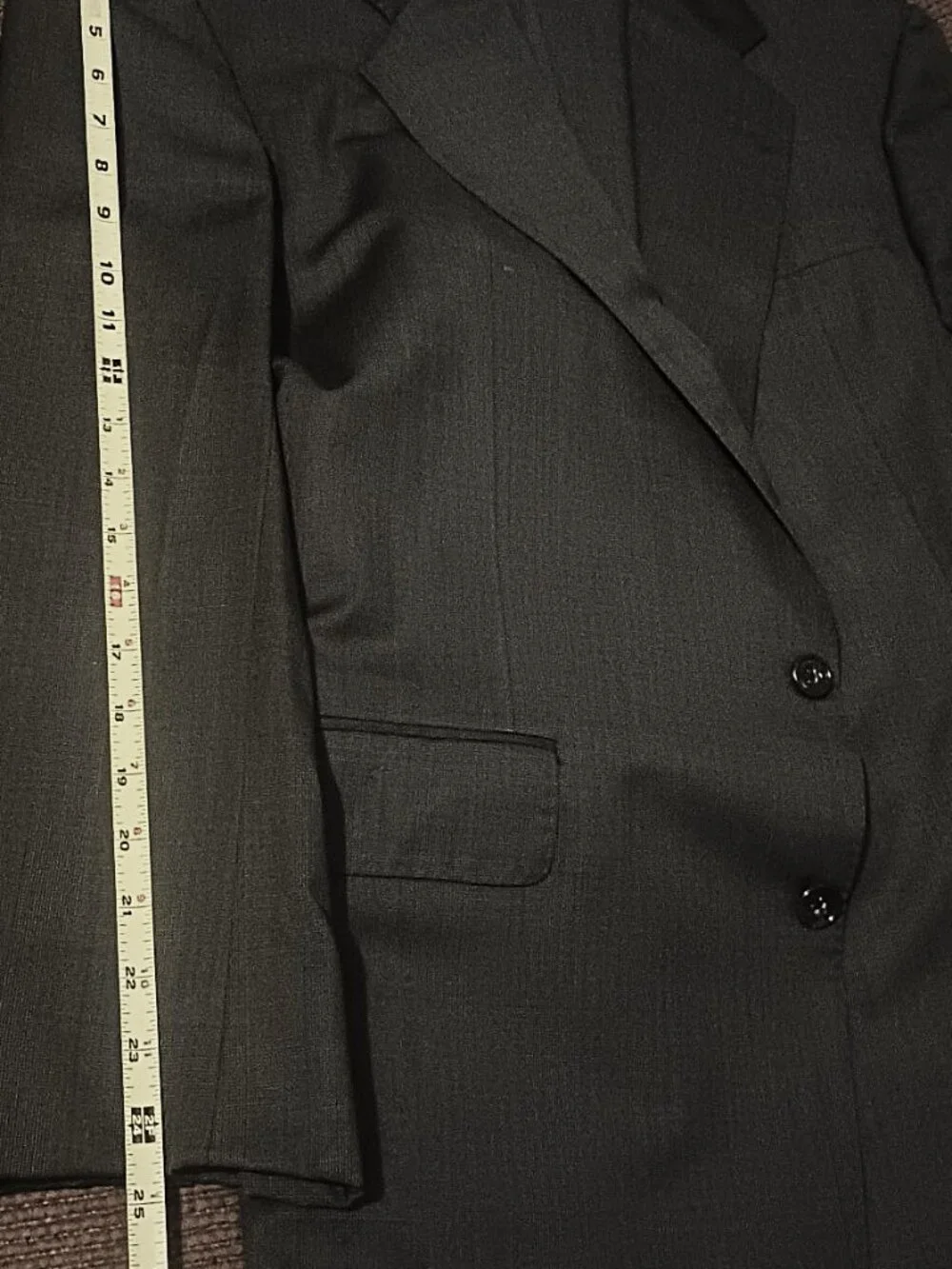 Hickey Freeman 1155 Collection Men Gray 2 Piece Suit 42L